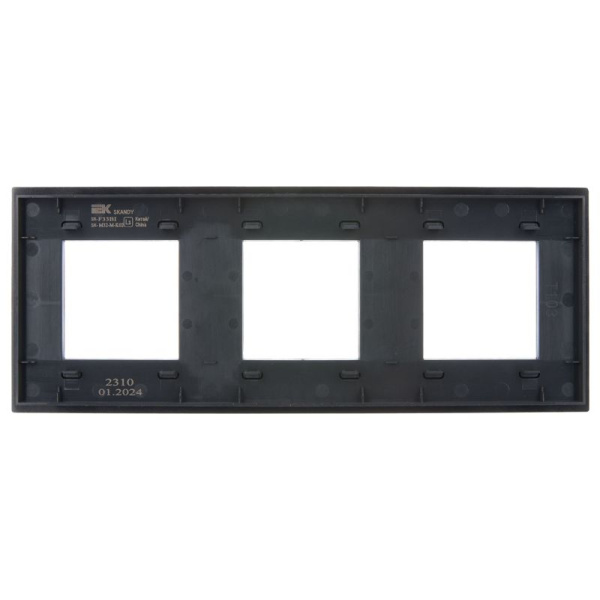 Рамка 3-м SKANDY SK-F33Bl металл черн. IEK SK-M32-M-K02