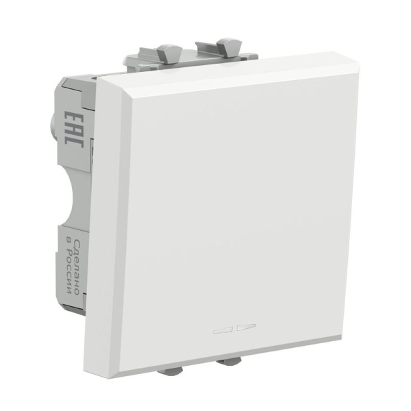 Выключатель модульный 1-кл. 2мод. Avanti "Белое облако" 16А IP20 бел. DKC 4400102
