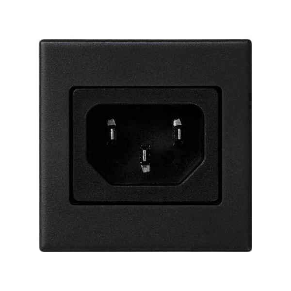 Плата для подкл. 1вых. IEC 320 "папа" K45 черн. Simon Connect K305A-14