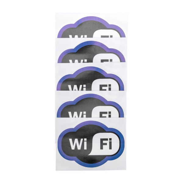 Наклейка информационный знак "Зона Wi-Fi" 150х200мм Rexant 56-0017