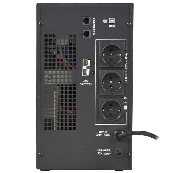 Источник бесперебойного питания ELECTRA LT 2кВА/1.6кВт 48VDC без АКБ USB Schuko ITK ELT-2000VA-1-L-S
