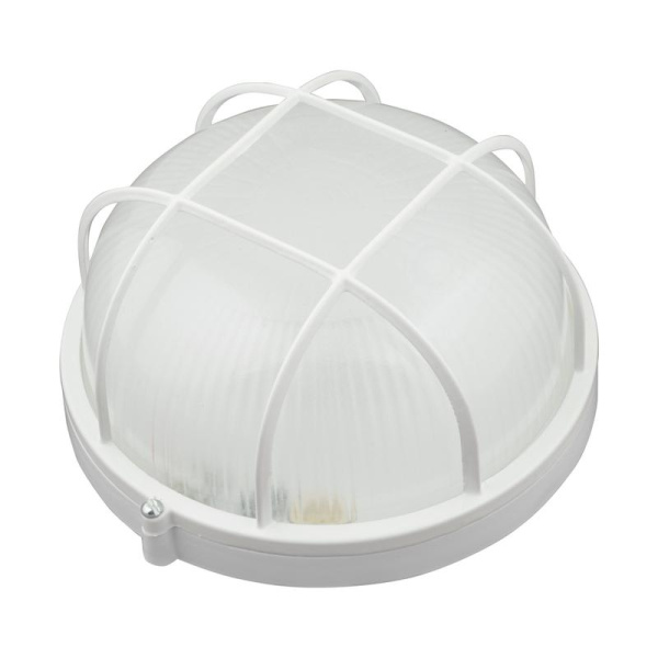 Светильник светодиодный ULW-K22B 12W/4000K IP54 WHITE 12Вт 4000К бел. свет IP54 1200лм d188мм круг с решеткой влагозащ. корпус бел. ТМ Uniel UL-00012048