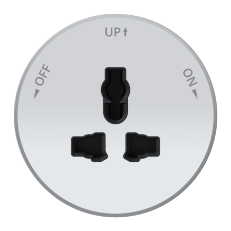 Розетка MultiTrack 13А 250В универс. круглая бел. SE MTK13002W