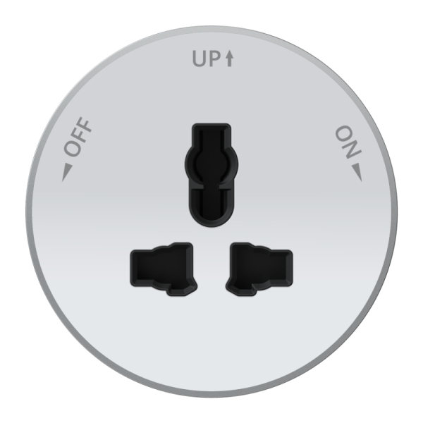 Розетка MultiTrack 13А 250В универс. круглая бел. SE MTK13002W
