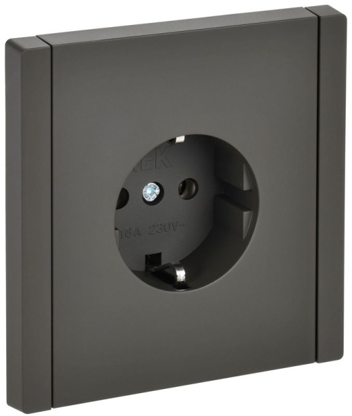 Розетка СП FORTE&PIANO FP316 16А с заземл. без защ. шторок винт. крепл. сер. IEK FP-R11-16-K03
