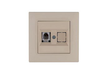 Розетка компьютерная CAT 5+гнездо Karea RIZZ крем Makel 88010035
