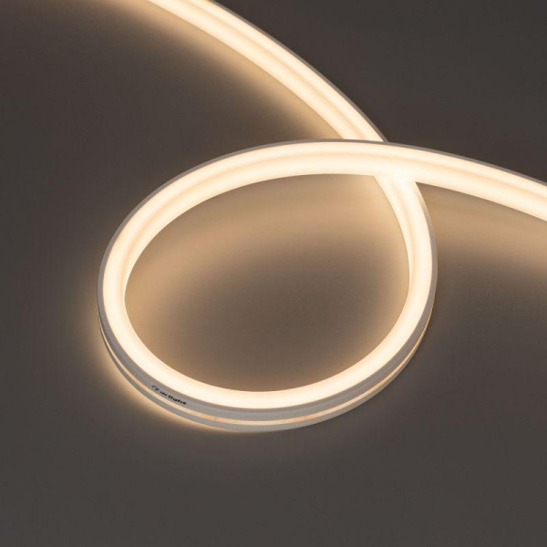 Лента светодиодная MOONLIGHT-TOP-U-A156-13х12mm 24V Warm 3000К 11Вт/м IP67 5м wire x2 боков. вывод кабеля герметичная (уп.5м) Arlight 042779