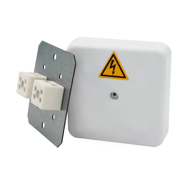 Коробка распределительная огнестойкая 100х100х30мм IP41 FIREFORT КРОПС-П2 FRJB-KM-P2-2.5-02-КРОПС-IP41 КРОПС-П2 для кабелей до 2.5кв.мм 2 клеммы КМ KR0023