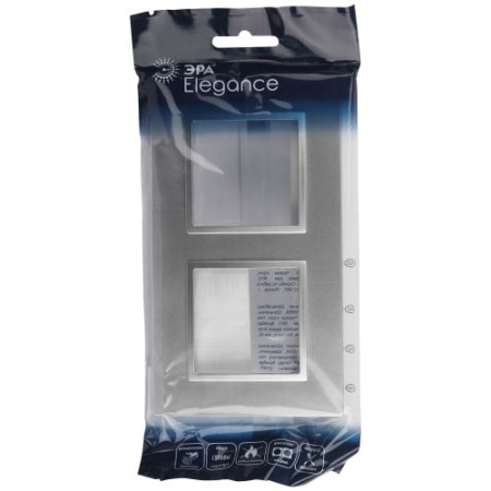 Рамка 2-м Elegance 14-5012-03 Classic алюм. Эра Б0060578