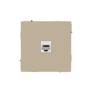 Розетка компьютерная 1-м KANT RJ45 кат.5E без шторки ванильн. марципан DKC 7015663