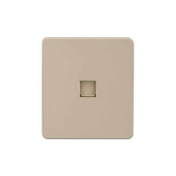 Розетка компьютерная 1-м СП ROUND 16А IP20 250В RJ45 кат.6 шелк Kranz KR-78-0724-7