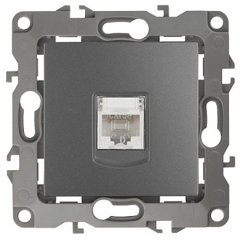 Розетка компьютерная Эра12 12-3107-12 RJ45 графит Эра Б0019350