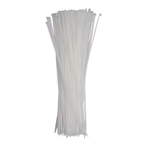 Хомут кабельный (стяжка) PCT 4.8х400-100WH 4.8х400 PA6.6 бел. (уп.100шт) JazzWay 5054097