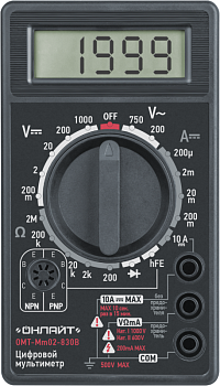 Мультиметр 82 971 OMT-Mm02-830B (830B) ОНЛАЙТ 82971