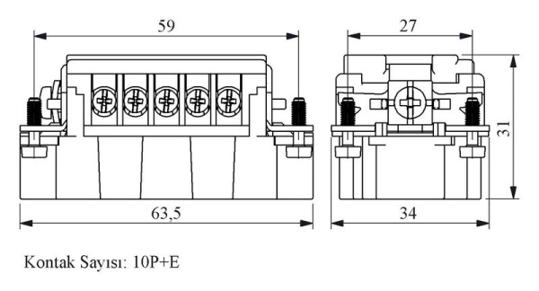 Штепсель 10п 16А EMAS EB010CF00