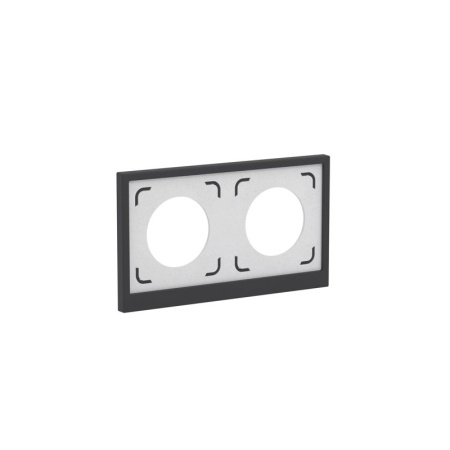 Рамка 2-м KANT IP44 черн. уголь DKC7012944
