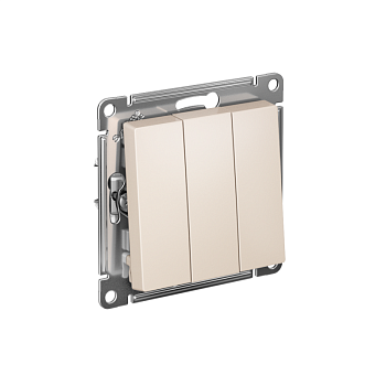 Выключатель 3-кл. СП AtlasDesign 10А IP20 (сх. 1+1+1) 10AX механизм беж. SE ATN000231
