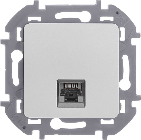 Розетка компьютерная Inspiria RJ45 кат.6 UTP механизм алюм. IEK 673832