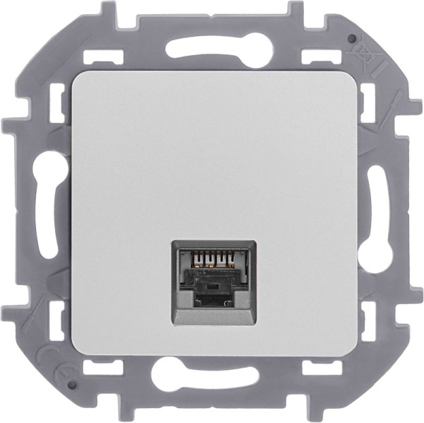 Розетка компьютерная Inspiria RJ45 кат.6 UTP механизм алюм. IEK 673832