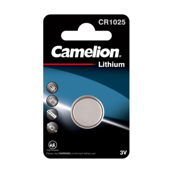 Элемент питания литиевый CR1025 BL-1 (блист.1шт) Camelion 5228