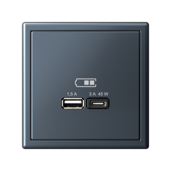 Розетка USB ArtGallery тип A+C 45Вт QC PD высокоскор. ЗУ механизм грифель SE GAL000729