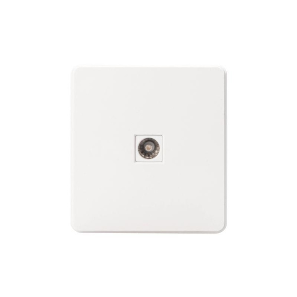 Розетка телевизионная TV СП ROUND MIELE перламутр Kranz KR-78-0723-1
