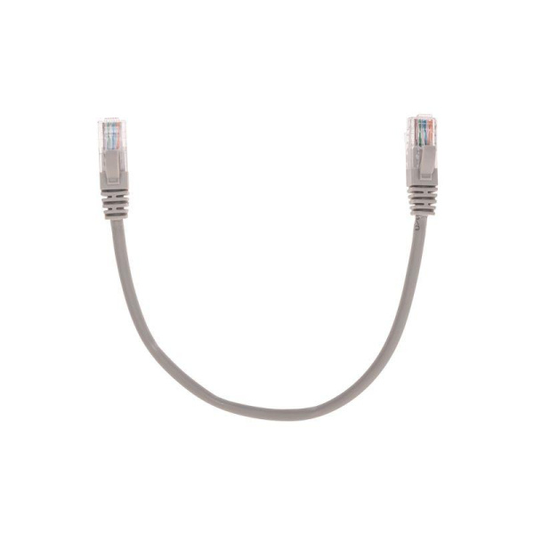 Патч-корд U/UTP CAT 5e RJ45-RJ45 26AWG LSZH сер. 0.3м Rexant 02-0100-03