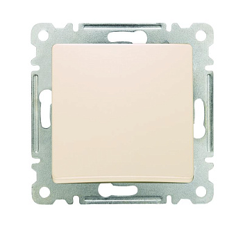 Выключатель 1-кл. СП Lillium IP20 механизм крем. Makel 30010001