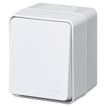 Выключатель кнопочный 1-кл. ОП AtlasDesign PROFI IP54 10АХ бел. SE ATN540115