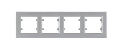 Рамка 4-м Karea горизонт. сереб. Makel 56065704