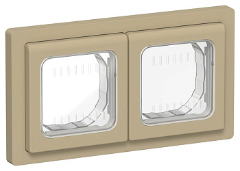 Рамка 2-м СП FLITE Рпро-2-55-ФлХ IP55 хаки IEK FI-M20-32-55-K59