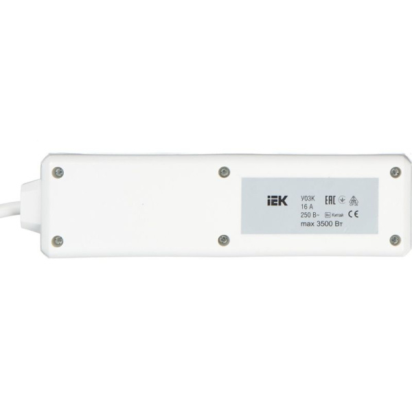 Удлинитель 3х1.5м с заземл. 16А IP20 У03К 2P+PE 250В ПВС 3х1 с выкл. IEK WYP10-16-03-01-ZK-17