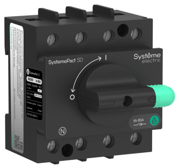 Выключатель-разъединитель SystemePact SD80 3п 63А SE SSD00803MF0063