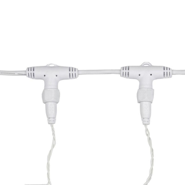 Гирлянда светодиодная "Дождь" 2х6м 768LED тепл. бел. 70Вт 230В IP65 эффект мерцания провод бел. (партия 2020 - 768LED) Neon-Night 235-396