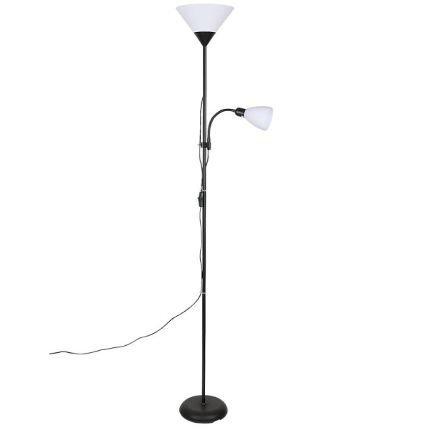 Торшер напольный UML-T520 E27+E14 BLACK/WHITE под лампу Е27 и Е14 2х60Вт черн./бел. ТМ Uniel UL-00010194
