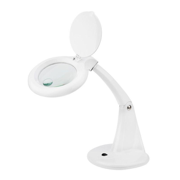 Лупа настольная 3D+12D с подсветкой 40 SMD LED d100мм бел. Rexant 31-0243