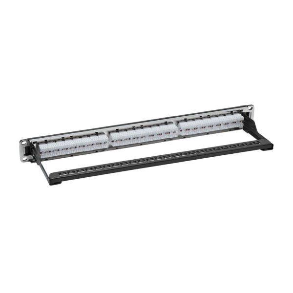 Патч-панель 19дюйм 1UCAT6 24 модуля RJ45 неэкранированная DKC RN6PPU24