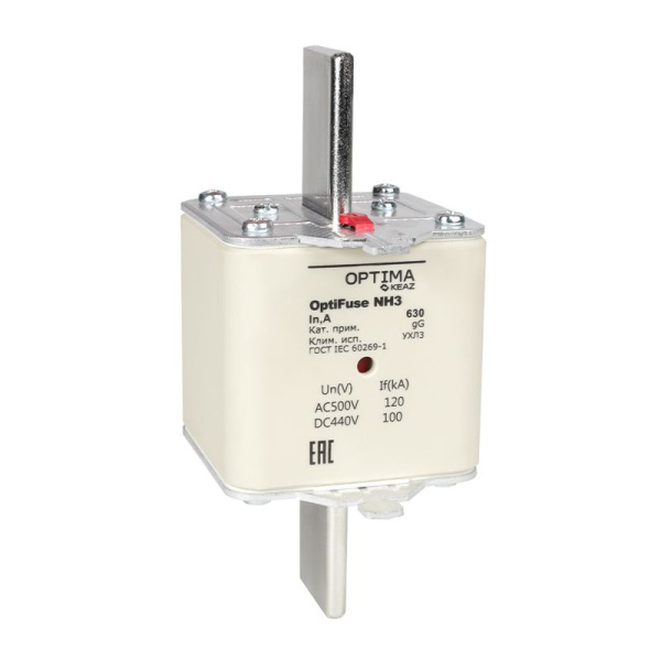 Вставка плавкая OptiFuse NH3-630-gG-УХЛ3 КЭАЗ 374960