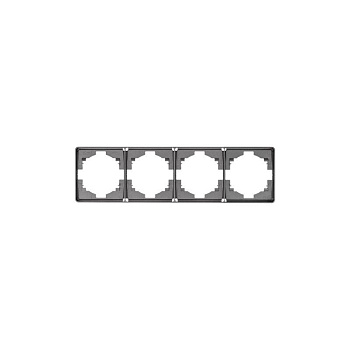 Рамка 4-м ROUND MIELE титан Kranz KR-78-0754-2