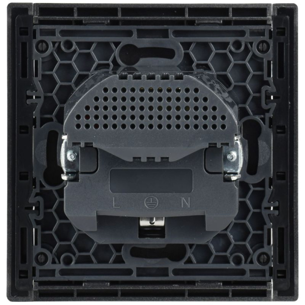 Розетка FORTE&PIANO FP547 16А USB A+C 18Вт с заземл. защ. шторки винт. крепл. сталь IEK FP-R14-16-U22-018-K46