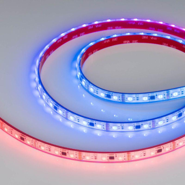 Лента светодиодная DMX-PS-B60-12mm 12V RGB-PX3 14Вт/м IP67 5060 герметичная бегущий огонь (уп.5м) Arlight 039605