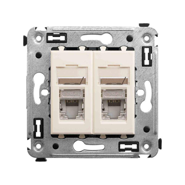Розетка компьютерная 2-м СП Avanti "Ванильная дымка" RJ45 кат.5E экранир. DKC 4405364
