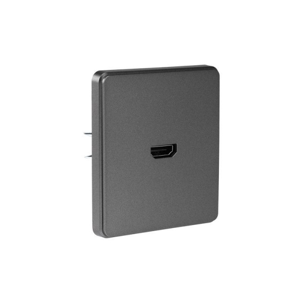 Розетка СП ROUND HDMI IP20 титан Kranz KR-78-0730-2