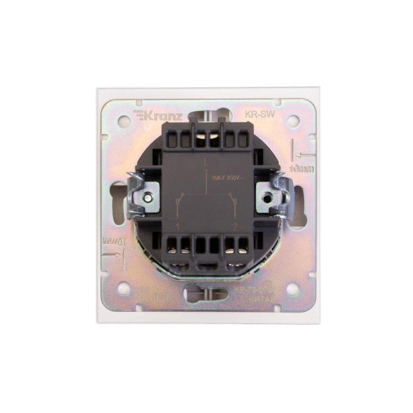 Переключатель проходной 2-кл. СП STRONG 10А жемчуг Kranz KR-78-0709-4