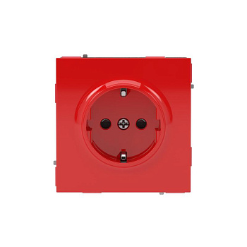 Розетка силовая KANT 2P+E защ. шторки красн. сатин DKC 7001003
