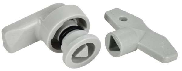 Замок для корпуса ЩМПп IP65 с ключом под треугольник IEK MKP10D-ZP-T8