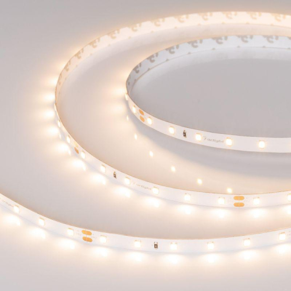Лента светодиодная RT-A60-8mm 24V Warm 3000К 4.8Вт/м IP20 2835 (уп.50м) Arlight 024584(2)