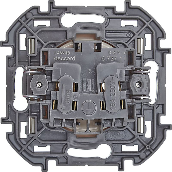 Розетка 1-м СП Inspiria 16А IP20 250В 2P механизм сл. кость IEK 673711