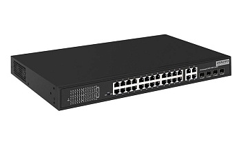 Коммутатор PoE SW-62444(400Вт) Fast Ethernet на 24хRJ45 портов + 4хGE Combo uplink порта OSNOVO 13236