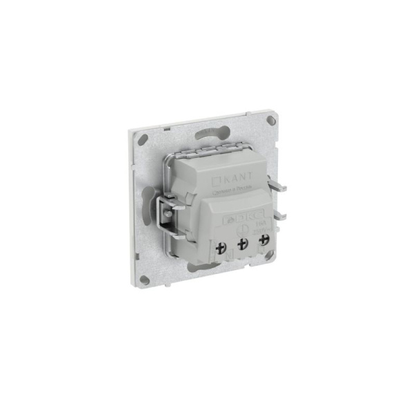 Розетка силовая KANT 2P+E защ. шторки бел. песок DKC 7010003
